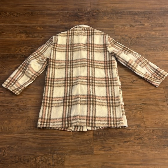 Lush Plaid Faux Fur Wool Coat, sz Medium. - Picture 13 of 15